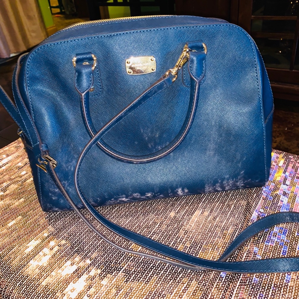 Michael Kors blue crossbody purse